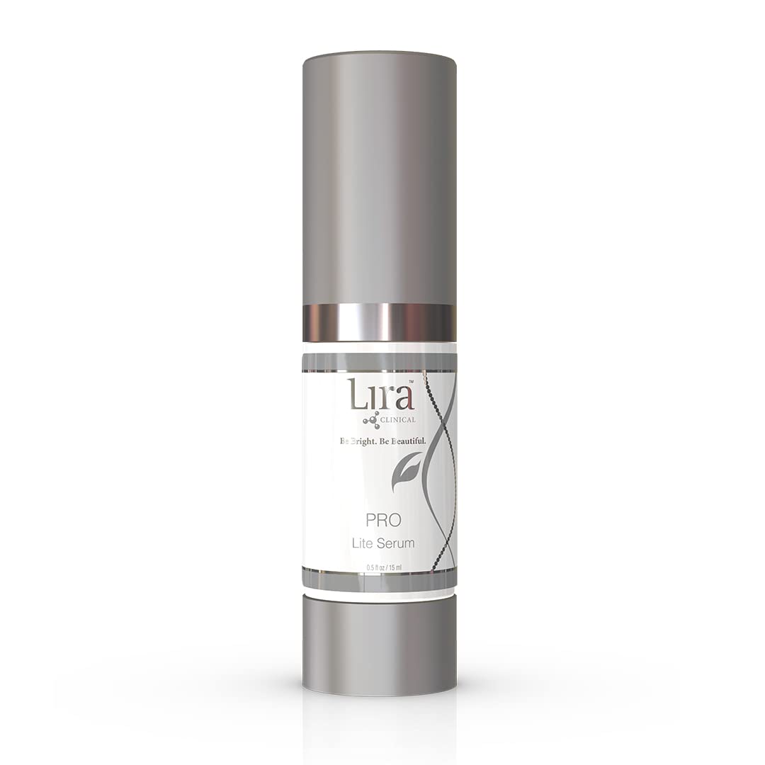 Lira Clinical PRO Lite Serum – Discoloration Correcting Face Serum for Women – Dark Spot Remover with Vitamin C & Hyaluronic Acid – Pore Tightening & Hydrating Skincare – Professional Facial Care