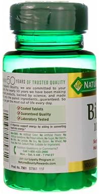 Nature's Bounty Biotin 1000 mcg Vitamin Supplement Tablets 100 ea (Pack of 2)