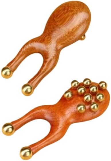 Gua Sha Facial Tool with Copper Rollers, Facial Massager, Stress Reliever, Manual Massage, Easy to use, Remove fine Lines, Shape Your face