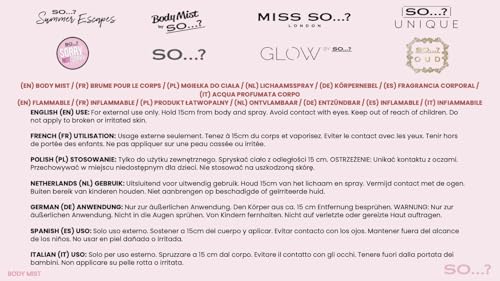 So…? Unique Peony Blush Body Mist - Floral, Fruity Vanilla Perfume with Bergamot and Pear Notes - Perfume for Women - Body Spray for Women - 5.1 oz