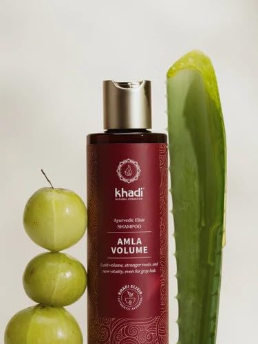 KHADI AMLA VOLUME Ayurvedic Shampoo - Powerful hair & volume through strong hair roots - 100% natural, vegan, silicone & sulfate-free - 6.7 fl oz