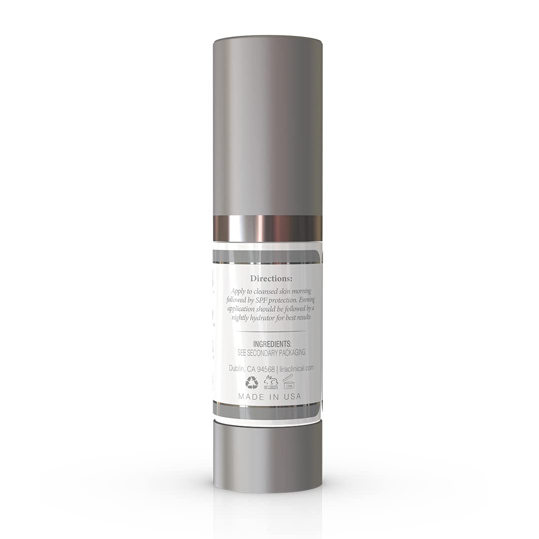 Lira Clinical PRO Lite Serum – Discoloration Correcting Face Serum for Women – Dark Spot Remover with Vitamin C & Hyaluronic Acid – Pore Tightening & Hydrating Skincare – Professional Facial Care