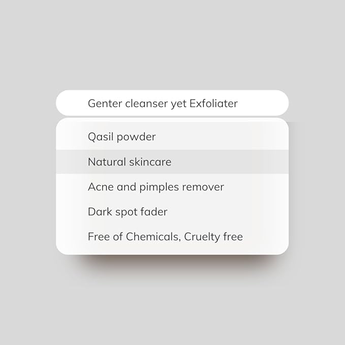 Qasil Powder, Ancient Remedy, Natural Cleanser, Deep cleansing Mask for Hair, Body and Face, Helps with Acne and pimples, Brightens the Skin