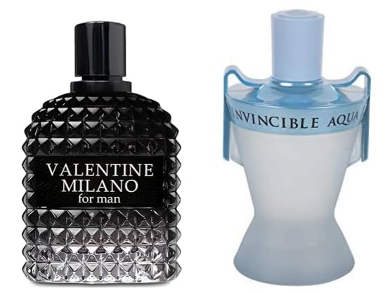 VALENTINE MILANO and (INVINCIBLE AQUA Cologne for Men Combo Pack Eau de Toilette Fragrance 3.4oz/100ml, Natural Spray, Long Lasting (Pack of 2))