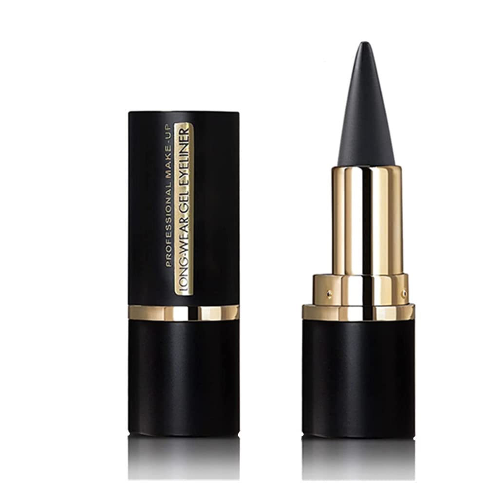 Go Ho Grey-black Gel Eyeliner Stick,Gel Eyeliner Pencil Crayon,Creamy Smooth Dark Grey Eye-liner Pen Eyeliner Makeup Eyeshadow Lips for Women(Gray)