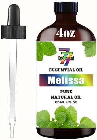 Melissa Essential Oil (4 oz/120 ml) - Melissa Oils Used in diffusers, humidifiers, Home Baths, Cleaning Products, Yoga, DIY Soaps and DIY Scented Candles