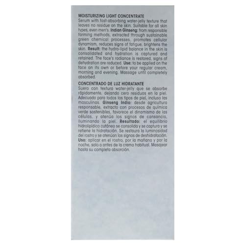Moisturizing Light Concentrate Serum, 1.01 oz - Facial Moisturizer with Aloe Vera, Sweet Almond Oil - Brightening Face Serum for Dry Skin