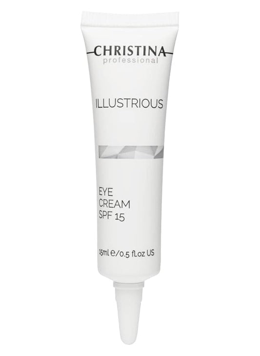 '-CHRISTINA- Illustrious Eye Cream with SPF 15 and Hyaluronic Acid | Peptide Cream with Vitamin E for Revitalizing, Nourishing the Skin | Targets Pigmentation, Signs of Aging, Dark Circles 15ml