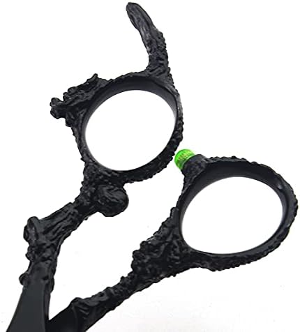 6 inch hair stylist barber scissors black plate dragon 440C hairdressing cutting scissors+thinning scissors (6 inch thinning)