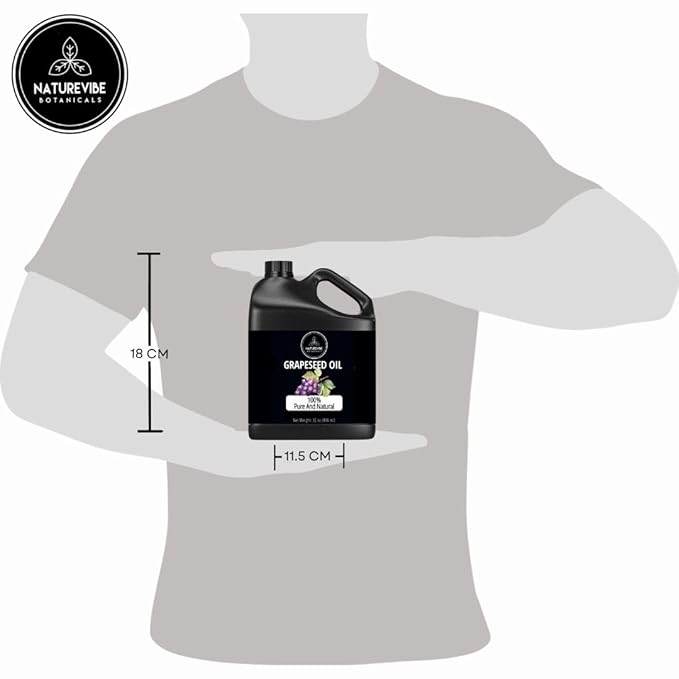 Naturevibe Botanicals Grapeseed Oil 32 Ounces | 100% Pure and Natural | Great for Skin Care and Hair Care