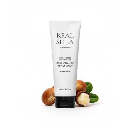 RATED GREEN Real Shea Real Change Treatment, Deep Conditioning Hair Mask with Organic Shea Butter & Avocado Oil for Hair Repair & Hydration, 8.11 fl oz