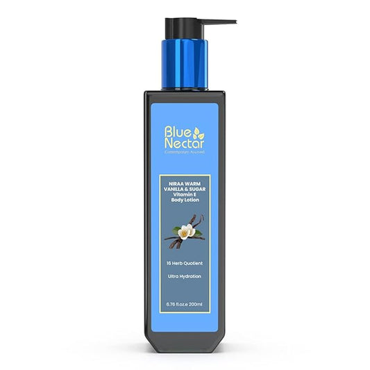 Blue Nectar Shea Butter Moisturizing Body Lotion with Vanilla & Vitamin E for Hydration | Body Lotion for Dry Skin | For Women & Men (12 Herbs, 6.76 Fl oz)