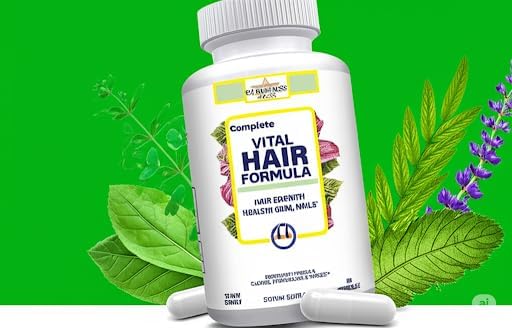 #1 Hair Formula Healthy Vitamins for Men & Women | Nutrients Needed for Hair Growth, Maintain Healthy Skin & Nails, Biotin & More 60 Capsules
