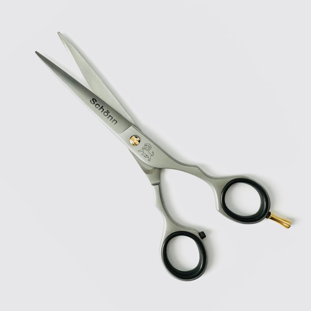 Hair Cutting Scissors, Schönn Hair Scissor, Professional 6.0 inch Right-Handed Barber Shears - German Stainless Steel, Hand Sharpened (6.0 Inches)