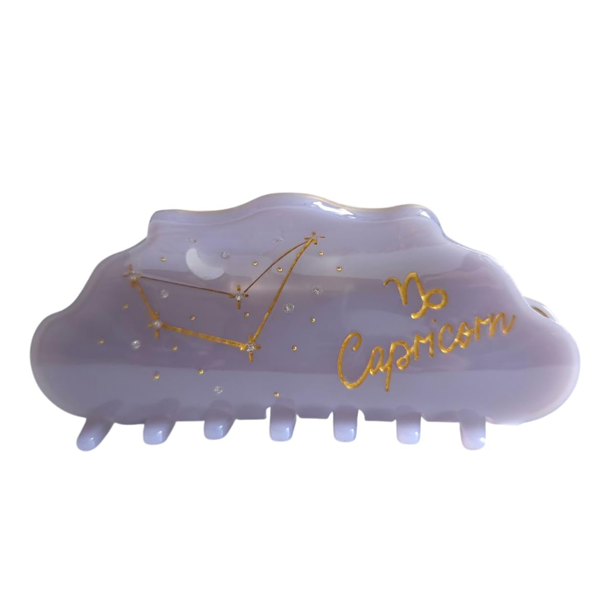 Fantasy Capricorn Sign Hair Clips,Novelty Acetate Claw Clip,Zodiac Hair Clips for Women,Grey Blue