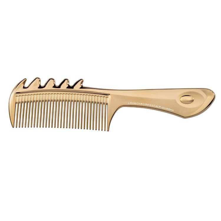 LOVE CHROME K24GP SCALP-GUASHA GOLD/Japanese artisan hair comb