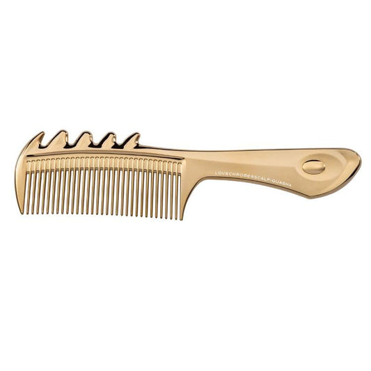 LOVE CHROME K24GP SCALP-GUASHA GOLD/Japanese artisan hair comb