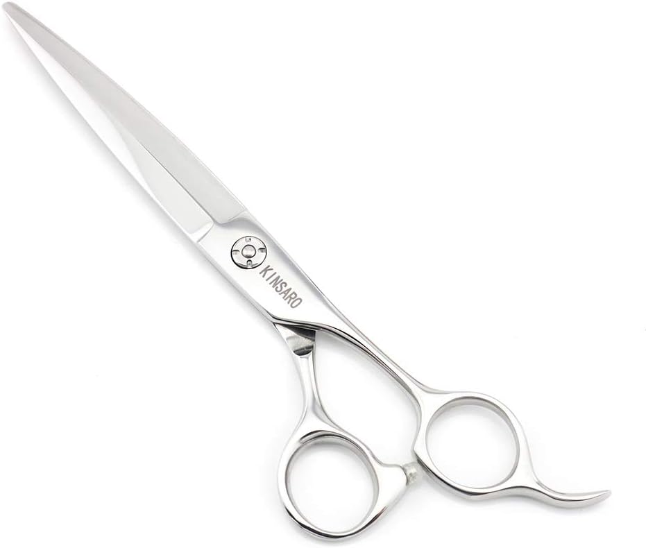 Barber Scissors 7" Professional Sliding Hair Scissors Willow Shape Sliding Hair Shears Professional Haircut Razor Edge 440c Barber Shears KINSARO for Hairdresser Barbershop or Home Use