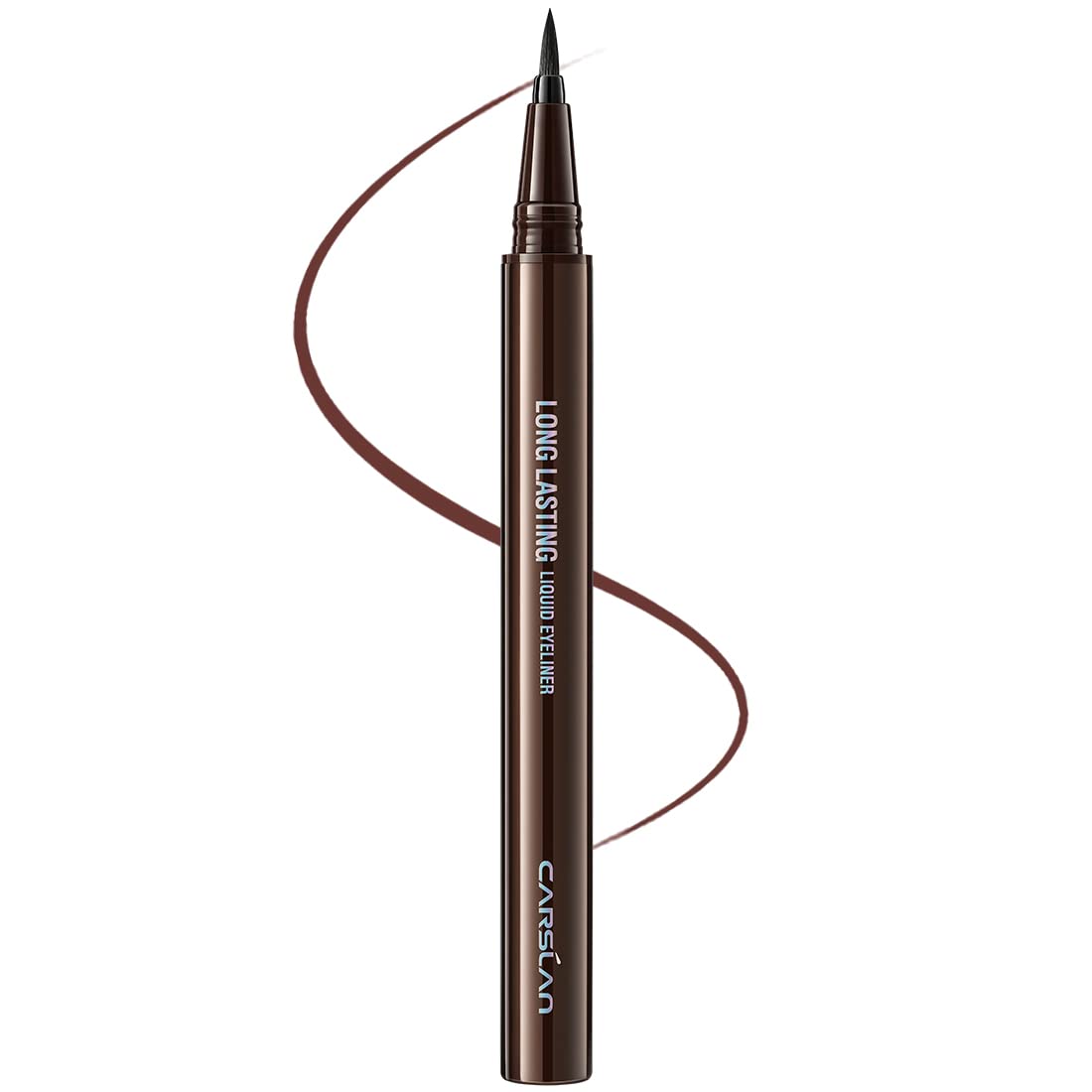 CARSLAN Liquid Eyeliner, Brown Eyeliner Liquid Liner, 12H Longlasting Eyeliners, Waterproof & Smudgeproof High Pigmented Eyeliners for Eye Makeup, Brown