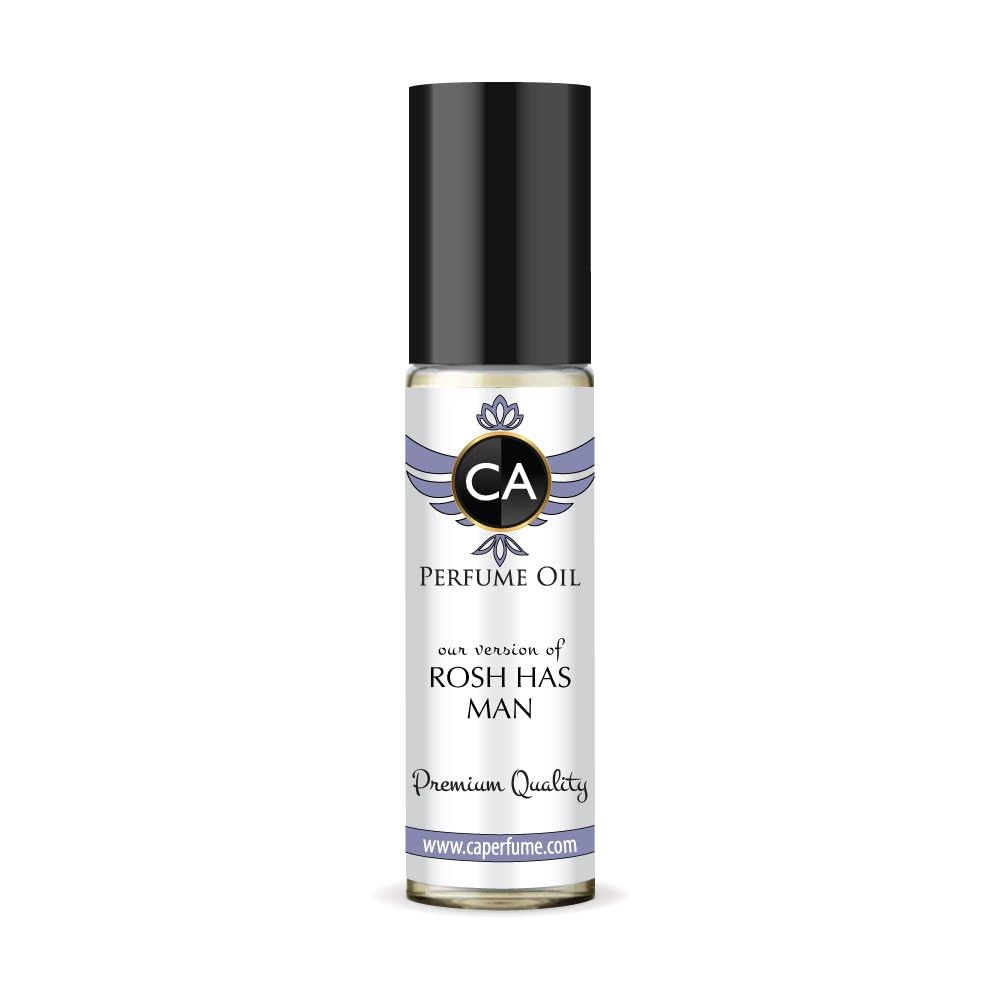 CA Perfume Impression of Rosh has Man for Men Fragrance Oil Woody Spicy Scent Long Lasting Cologne for Men Travel Size TSA Ready Mini Parfum Body Oil Roll-on 0.33 Fl Oz 10ml