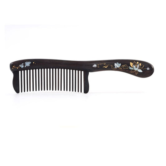 TAN MUJIANG Wooden Comb Hair Care Luxury Set Comb Anti-static Lotus Word