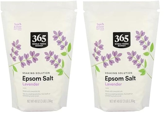 365 by Whole Foods Market, Lavender Epsom Salt, 48 Ounce (Pack of 2)
