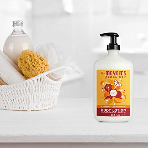 Mrs. Meyer's Clean Day Body Lotion for Dry Skin, Non-Greasy Moisturizer Made with Essential Oils, Cruelty Free Formula, Clementine Scent, 15.5 oz (Pack of 1)