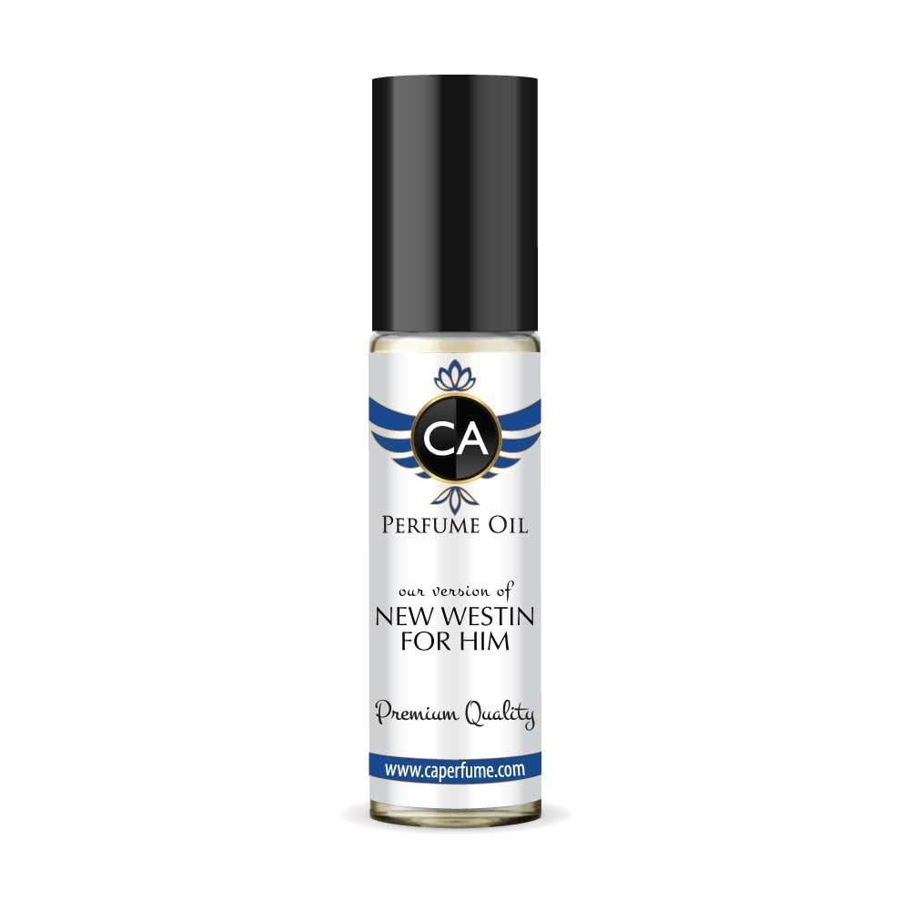 CA Perfume Impression of New Westin For Him for Men Fragrance Oil Aromatic Scent Long Lasting Cologne for Men Travel Size TSA Ready Mini Parfum Body Oil Roll-on 0.33 Fl Oz 10ml