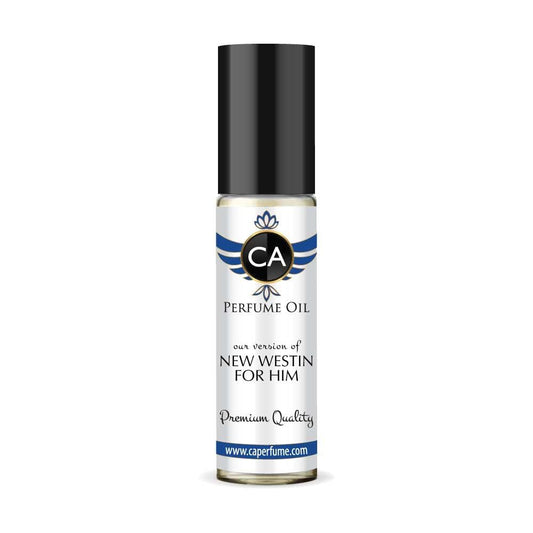 CA Perfume Impression of New Westin For Him for Men Fragrance Oil Aromatic Scent Long Lasting Cologne for Men Travel Size TSA Ready Mini Parfum Body Oil Roll-on 0.33 Fl Oz 10ml