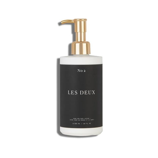Les Deux Ultra Hydrating Body Lotion for Dry Skin - Moisturizing SKIN MOISTURIZER with Shea Butter, Jojoba Oil, Aloe - All Day Hydration, 10 Fl OZ, No 2 - (Amber, Saffron, Sandalwood)