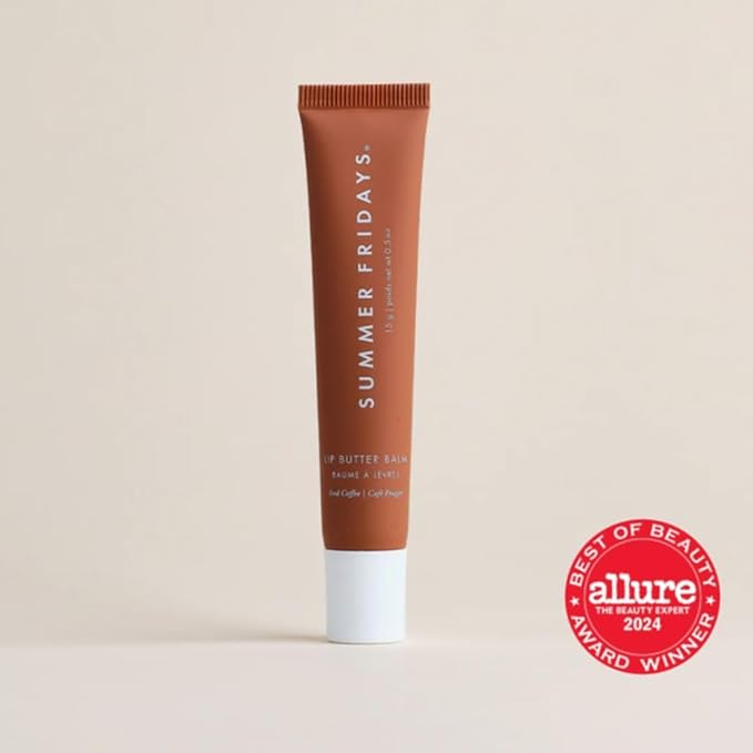 Summer Fridays Tinted Lip Butter Balm - Conditioning Vegan Lip Balm for Instant Moisture, Shine & Hydration - Sheer-Tinted, Soothing Skincare - Iced Coffee (.5 Oz)