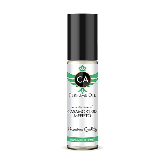 CA Perfume Impression of Casamor1888 Mefisto for Men Fragrance Oil Citrus Aromatic Scent Long Lasting Cologne for Men Travel Size TSA Ready Mini Parfum Body Oil Roll-on 0.33 Fl Oz 10ml