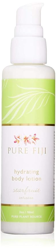 PURE FIJI Body Lotion Hydrating - Moisturizing Lotion for Dry Skin with Coconut Milk and Vitamin E, Organic Body Lotion For Women and Men, Starfruit Scent, 3 oz