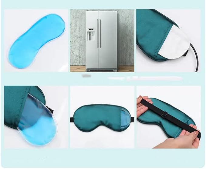 Heated Eye Mask, USB Eye Mask for Dry Eyes with Temperature & Timer Control, Warm Eye Compress Heating Pad for Sleep, Dry Eyes, Dark Circles, Puffy Eyes (Black)