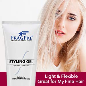 Light Hold Hair Gel Fragrance Free 8 oz (2-Pack Gift Set) - Lightweight Styling Gel for Fine Fragile and Weakened Hairs - Paraben Free Hypoallergenic Sensitive - Vegan Gluten Free Cruelty Free