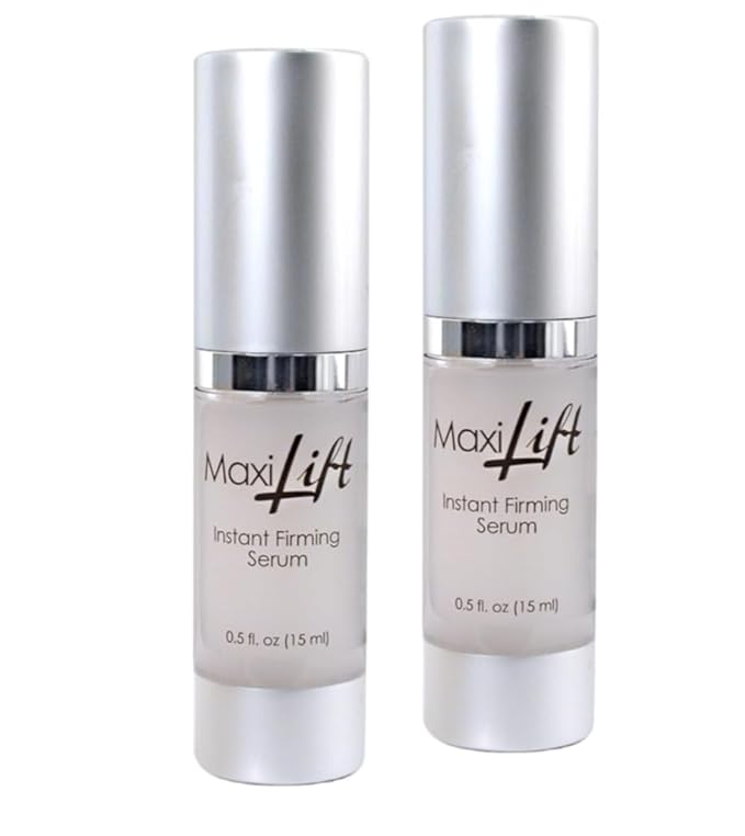 MaxiLift Serum, Instant Face Lift Cream, Skin Serum for Face & Instant Eye Lift, Smooth & Firm Loose Sagging Skin, Fine Lines & Wrinkles Within 2 Minutes, 0.5 Fl Oz (Set of 2)