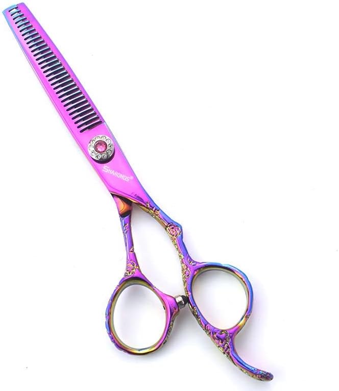6/7/8 inch Cutting Thinning Styling Tool Rainbow Hair Scissors Professional Hairdresser Hairdresser Scissors Set (7-inch 3pc-B)