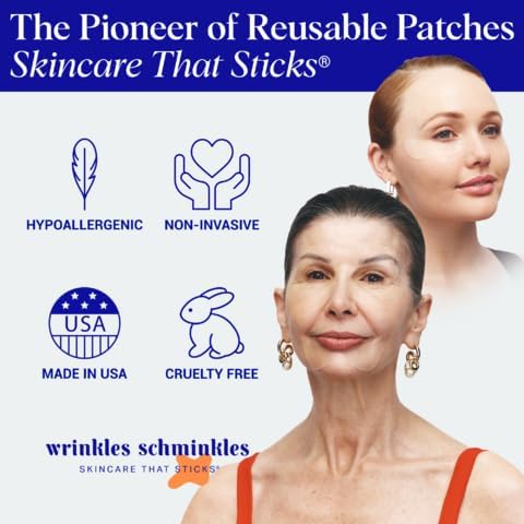 Wrinkles Schminkles Eye & Mouth Lift Set | Mouth & Lip Wrinkle Patch 2-Pack & Eye Wrinkle Patches 3-Pairs | Reusable Medical Grade Silicone Patches