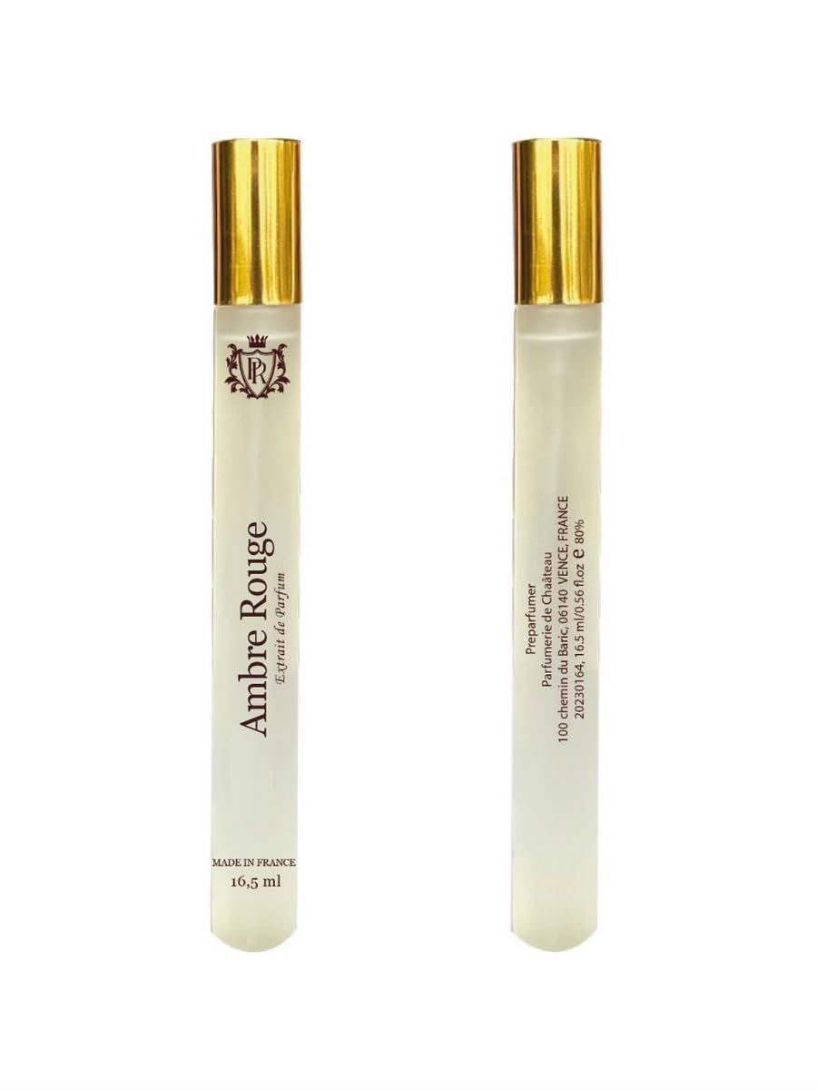 from France Ambre Rouge Perfume 16ml – Oriental Floral Scent – Elegant Fragrance with Saffron, Jasmine & Amber – Deep Oud Finish