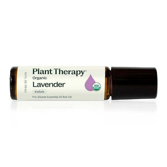 Plant Therapy Organic Lavender Essential Oil 100% Pure, Pre-Diluted Roll-On, Natural Aromatherapy, Therapeutic Grade 10 mL (1/3 oz)
