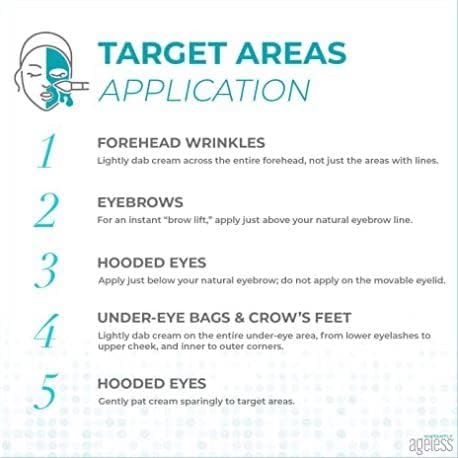 Instantly Ageless - Instant Face Lift Cream - Skin Care for Anti Aging face cream - Wrinkle Tightener - Instant Under Eye Bags Remover - Facelift in a Box of 25 Vials