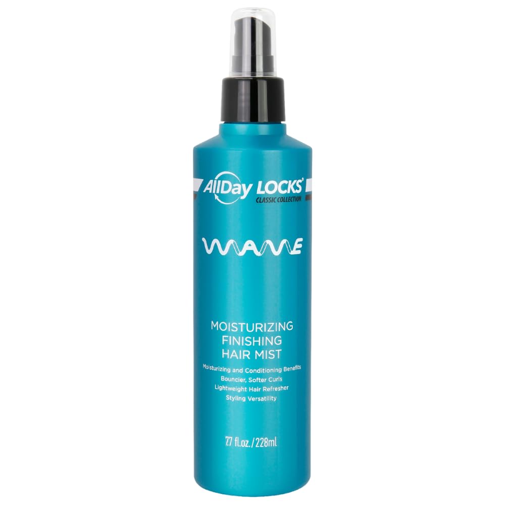 AllDay Locks Classic Wave Hair Mist (7.7 oz) | Moisturizing & Conditioning Finishing Curl-Enhancer Mist | Moisturizing, Soft, Refreshing Feeling | Fresh, Vibrant Bounce | 7.7 oz