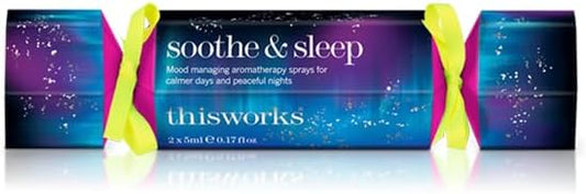 THISWORKS Soothe & Sleep Travel Gift Set Mini's, Deep Sleep Pillow Spray and Stress Check Mood Manager, for Wellness and Calming, Infused with Essential Oils