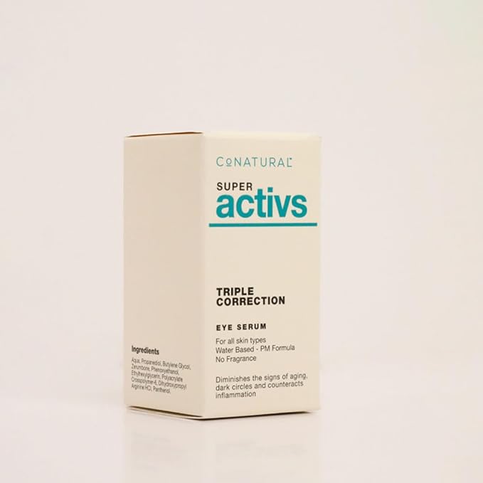 Triple Correction Eye Serum- with Anti-Aging Ingredients, Targets Under-Eye Dark Circles, Puffiness and Promotes Healthy Skin for a Visibly Revitalized Appearance, 10ml