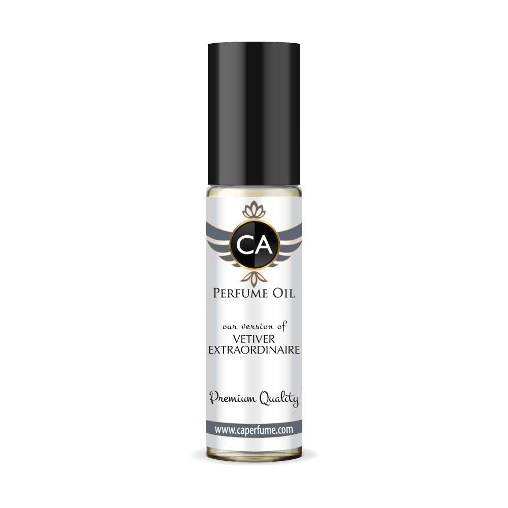 CA Perfume Impression of Vetiver Extraordinaire for Men Fragrance Oil Amber Woody Scent Long Lasting Cologne for Men Travel Size TSA Ready Mini Parfum Body Oil Roll-on 0.33 Fl Oz 10ml