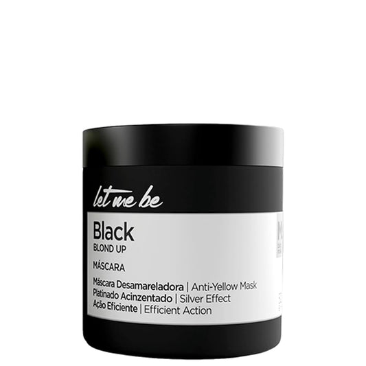Let Me Be Black Mask Blond Up Silver Effect 500g (17.6 oz) – Toning Mask for Blonde, Silver & Gray Hair – Neutralizes Yellow Tones, Enhances Cool Shades & Hydrates – For Bleached or Highlighted Hair