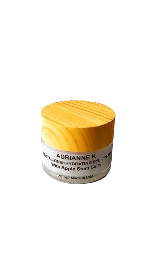 ADRIANNE K Eye Cream with Stem Cell. Revitalizing+Hydrating. Organic. For All Skin Types.Lines and Wrinkles Repair. Cruelty Free, .51 oz