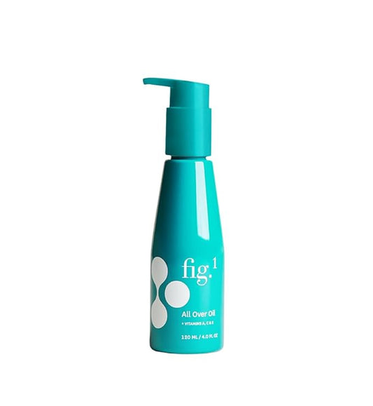 Fig.1 All Over Oil, Anti-Aging and Moisturizing, Lightweight, Multi-Purpose Body Oil, Glowy Finish, with Vitamins A, C & E, 120ml