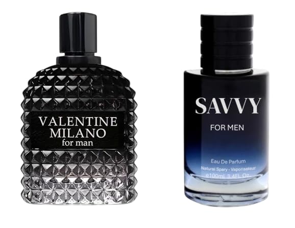VALENTINE MILANO and SG FOR MEN Cologne for Men Combo Pack Eau de Partum Fragrance for Men 3.4oz/100ml, Natural Spray, Long Lasting (Pack of 2)