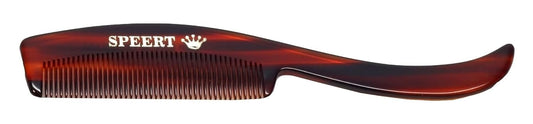Handmade Wide Tooth Mustache Beard Comb - Swiss Craftsmanship, Tortoise Havana Acetate, Thick Coarse Hair, Pocket Sized, Facial Hair Grooming, Beard Straightener, Growth Care, Styling, Wet Comb